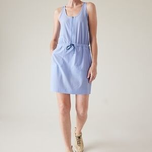 Athleta Expedition Dress, Light Blue, Periwinkle Sleeveless Dress